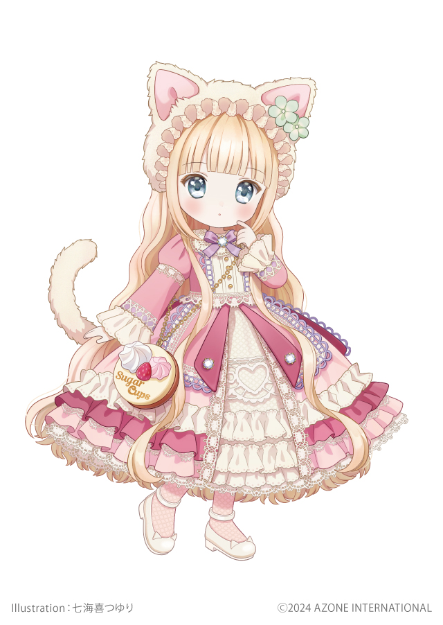 Chocolala Strawberry Milk Cat - original illustration