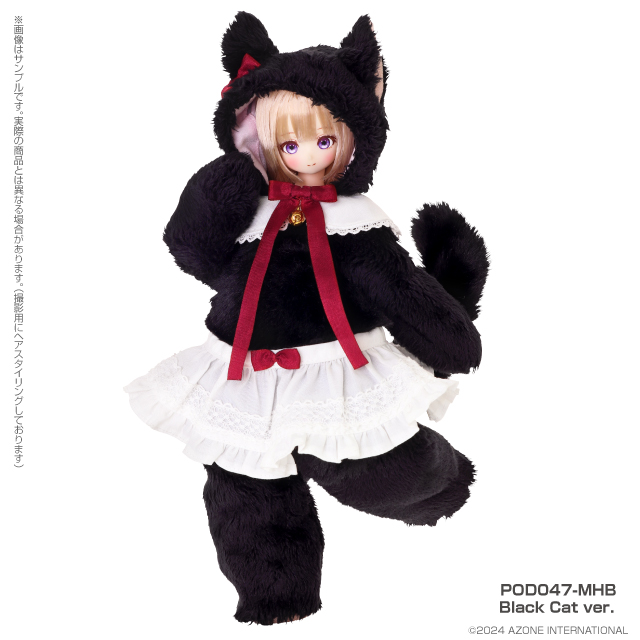 Mii (みい) - HUG Mii Black Cat - Azone product photograph, POD047-MHB