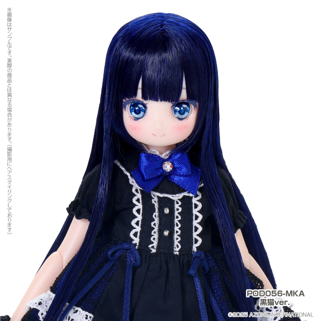 Mebae in Midnight Blue - The 12th Anniversary Black Cat - official Azone promotional photograph, second view